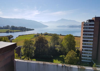 Montage Wasserleitung an zwei Hochhäusern im Alpenblick in Cham