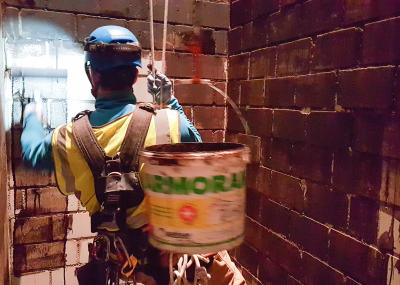 Isolation eines Lüftungsschachtes mit FOAMGLAS T3+