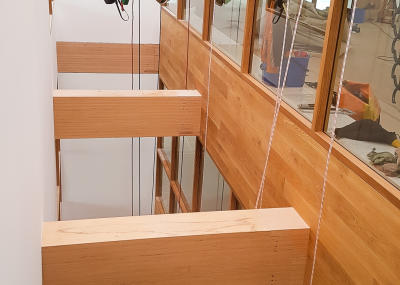 Reinigung von zwei Lichthöfen in einem Schulhaus